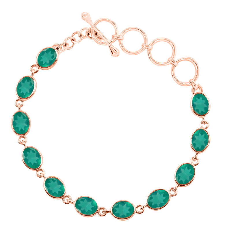 Green Onyx Bracelet GRO-RDB-114-CUT.