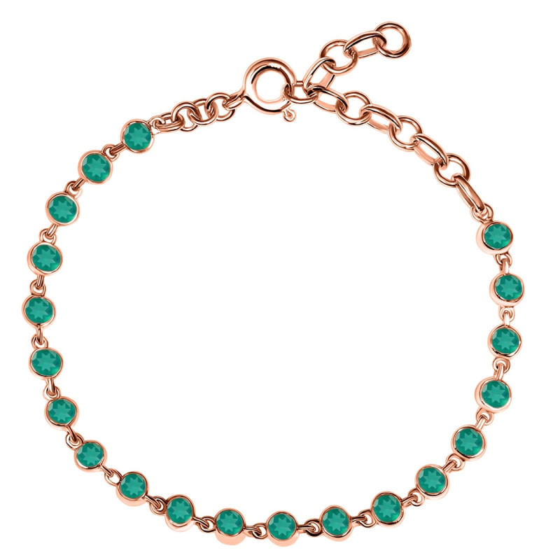 Green Onyx Bracelet GRO-RDB-116-CUT.