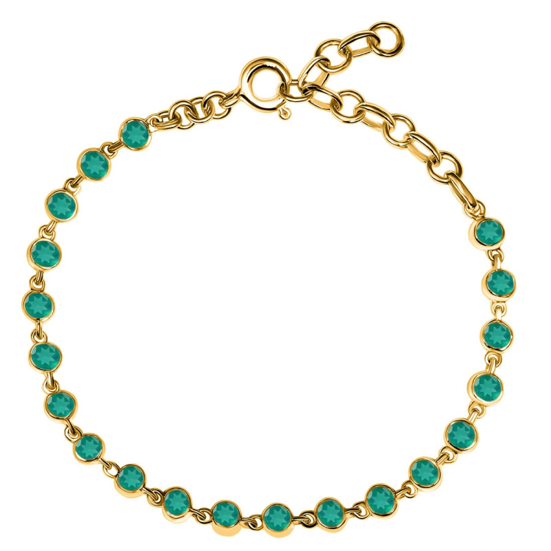 Green Onyx Bracelet GRO-RDB-116-CUT.