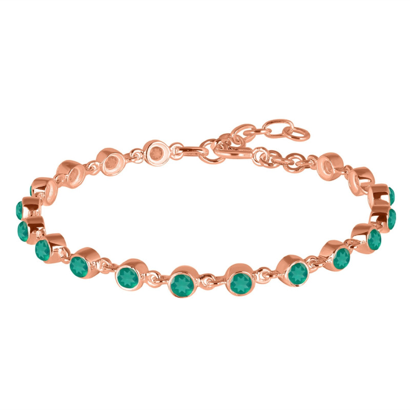 Green Onyx Bracelet GRO-RDB-116-CUT.