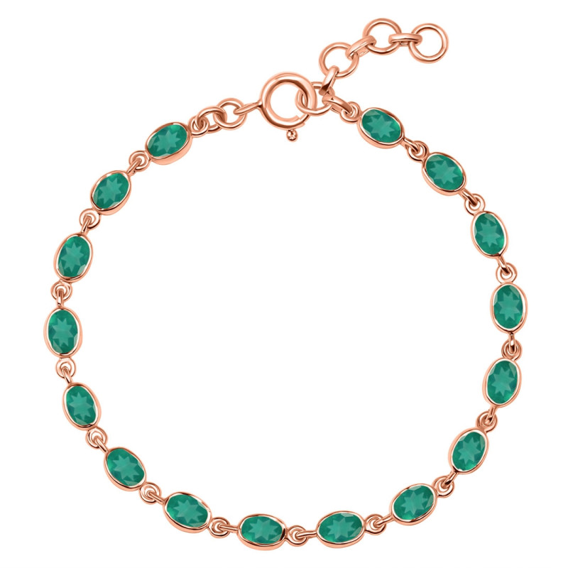 Green Onyx Bracelet GRO-RDB-117-CUT.