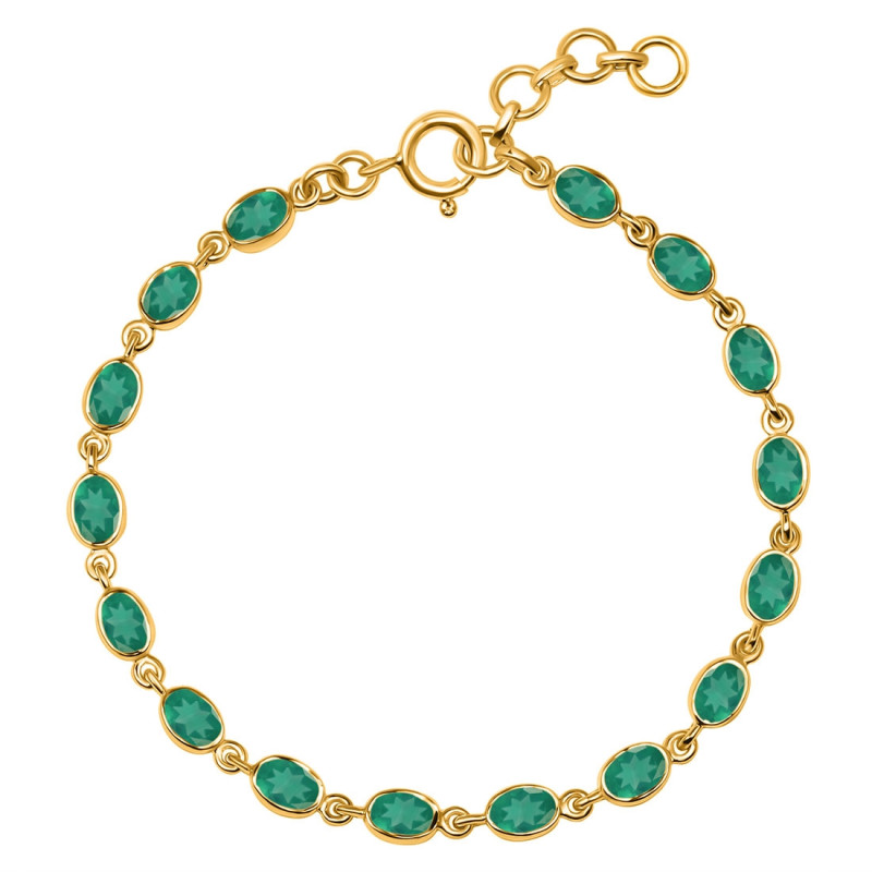 Green Onyx Bracelet GRO-RDB-117-CUT.