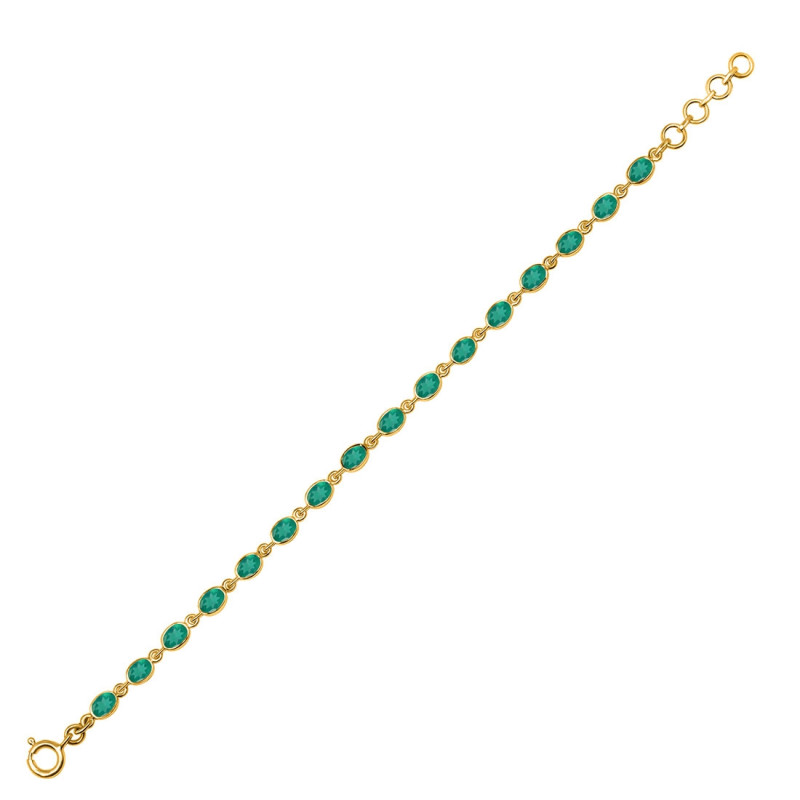 Green Onyx Bracelet GRO-RDB-117-CUT.
