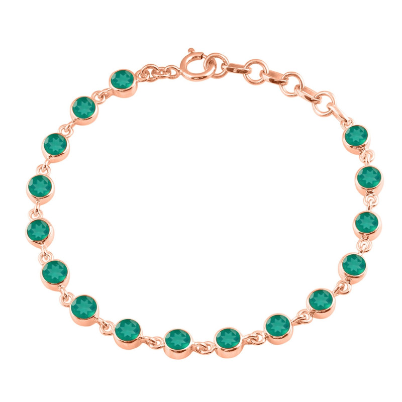 Green Onyx Bracelet GRO-RDB-118-CUT.