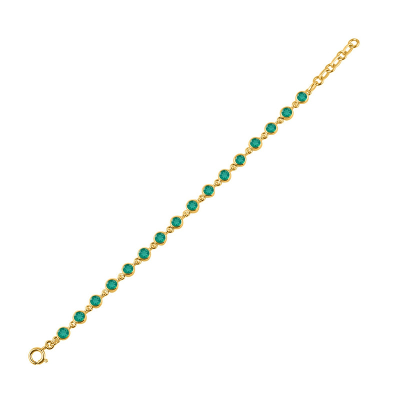 Green Onyx Bracelet GRO-RDB-118-CUT.