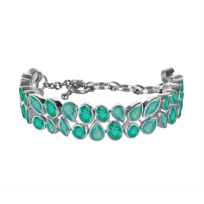 Green Onyx Bracelet GRO-RDB-91-CUT.