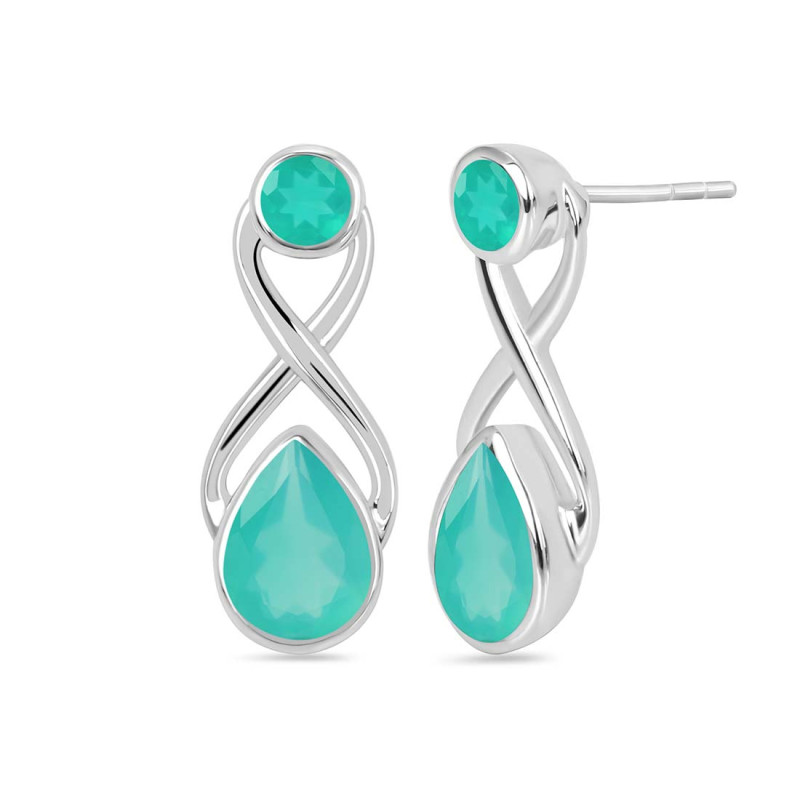 Green Onyx Stud Earring