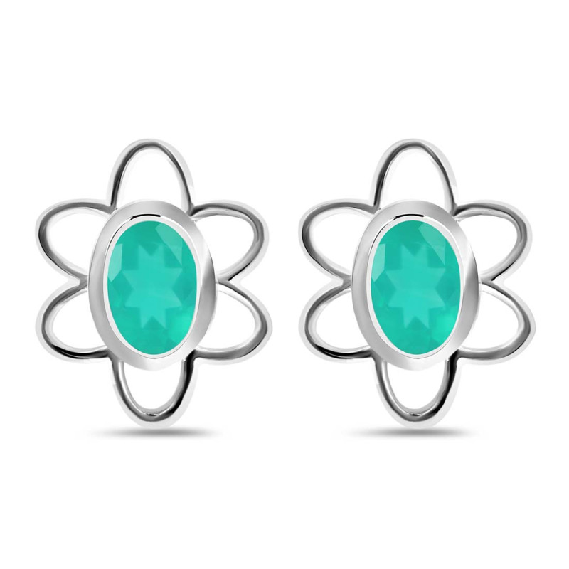 Green Onyx Stud Earring GRO-RDE-12.
