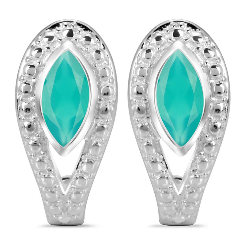 Green Onyx Stud Earring GRO-RDE-17.