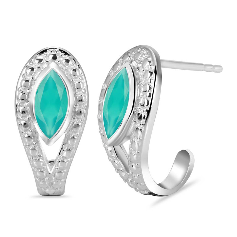 Green Onyx Stud Earring