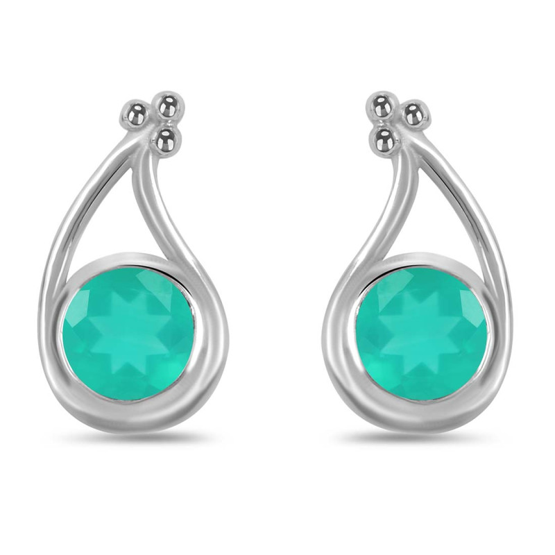 Green Onyx Stud Earring GRO-RDE-19.