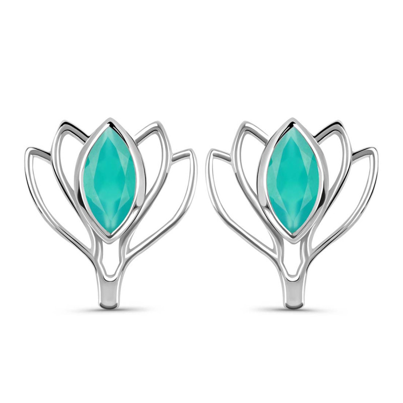 Green Onyx Stud Earring GRO-RDE-24.