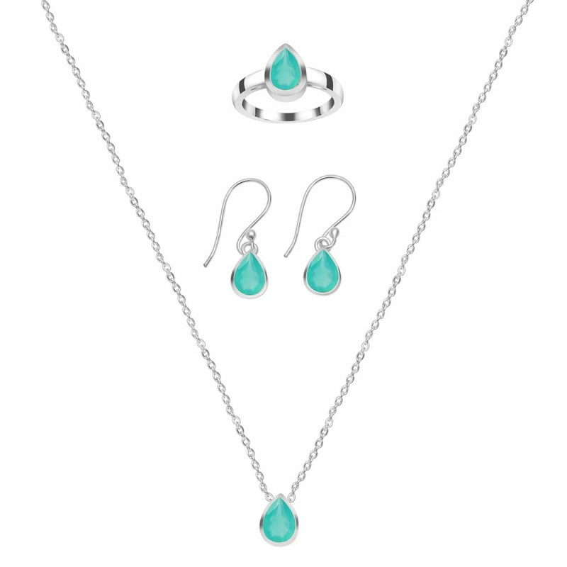  Green Onyx Jewelry Set