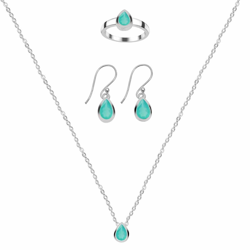  Green Onyx Jewelry Set