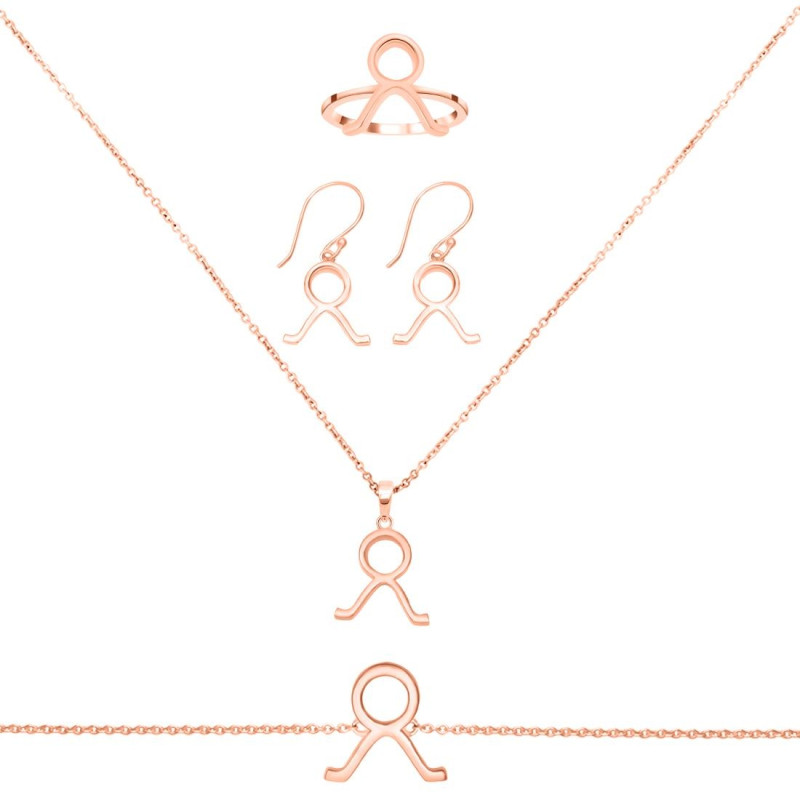 Taurus Zodiac Plain Silver Jewelry Set