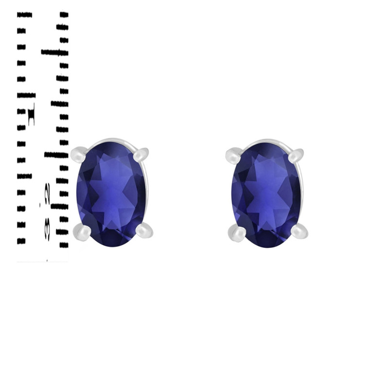 Iolite Stud Earring IOL-RDE-1154.