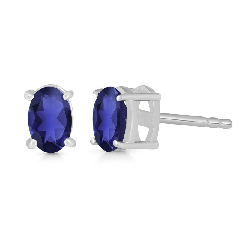 Iolite Stud Earring