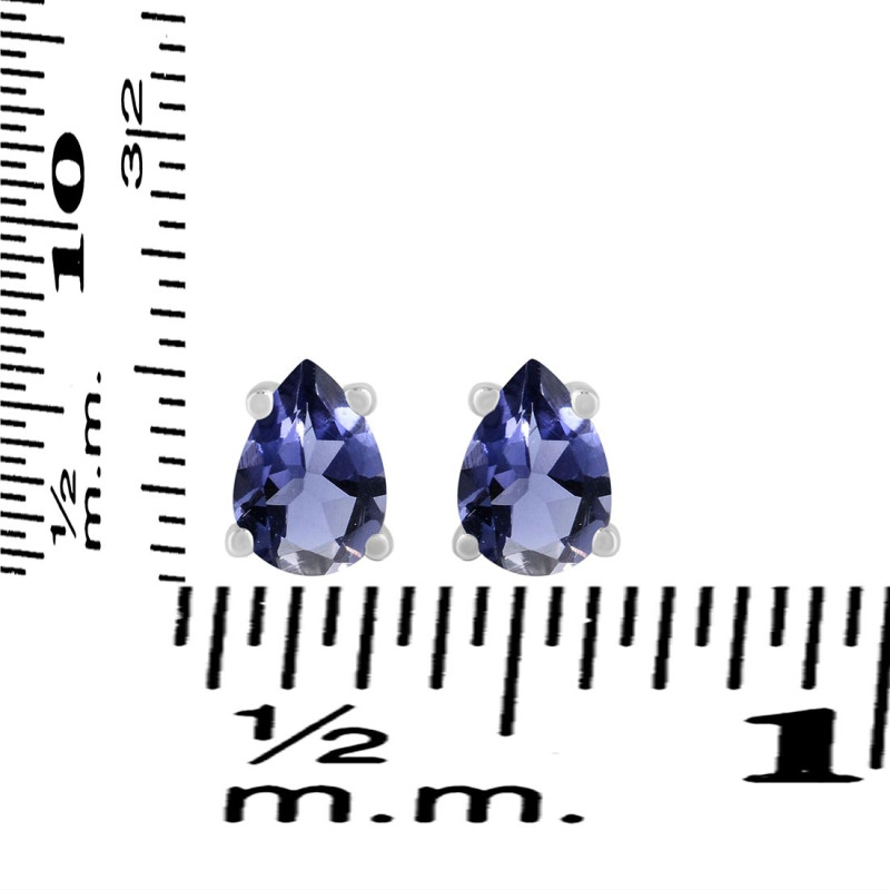 Iolite Stud Earring IOL-RDE-1174.