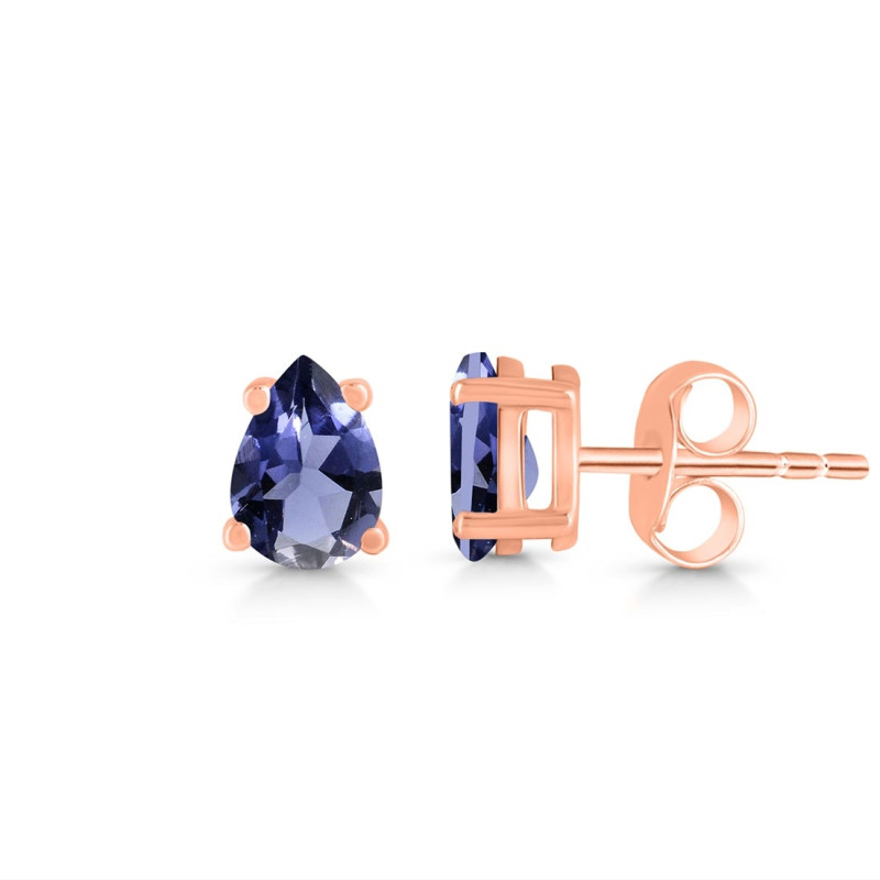 Iolite Stud Earring IOL-RDE-1174.