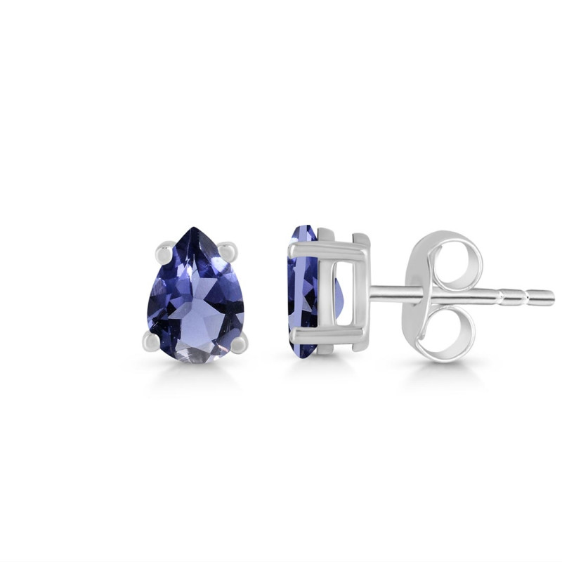 Iolite Stud Earring