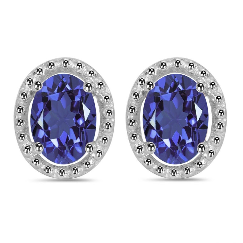 Iolite Stud Earring IOL-RDE-34.