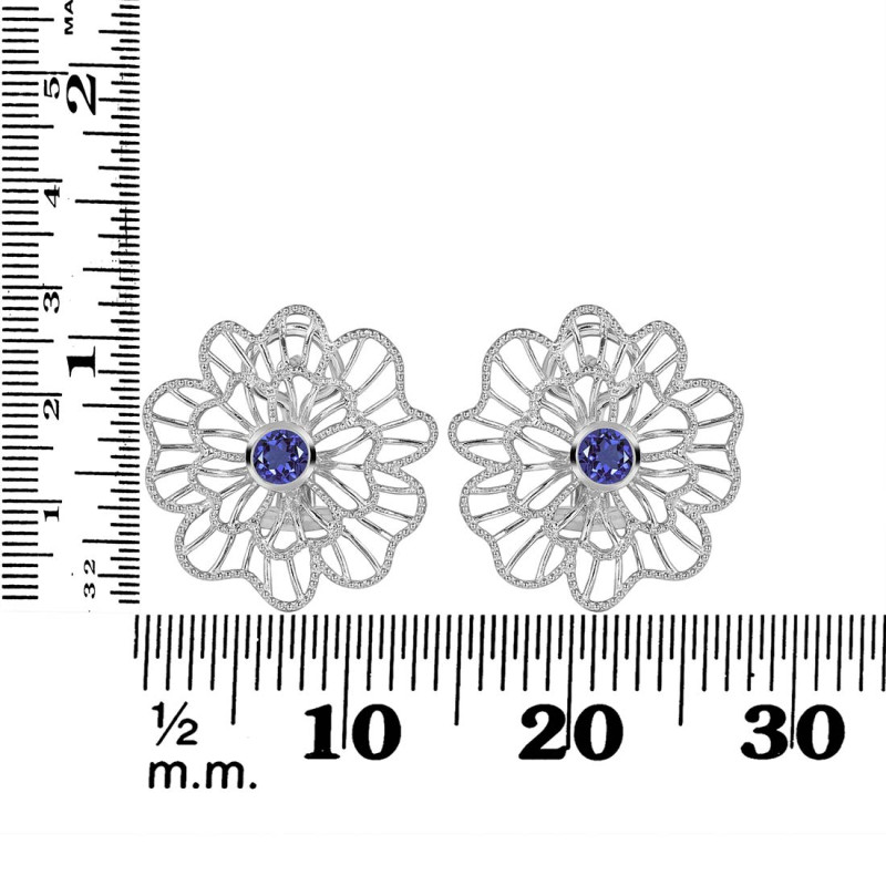 Iolite Stud Earring IOL-RDE-60.