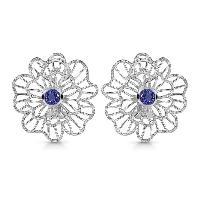 Iolite Stud Earring IOL-RDE-60.