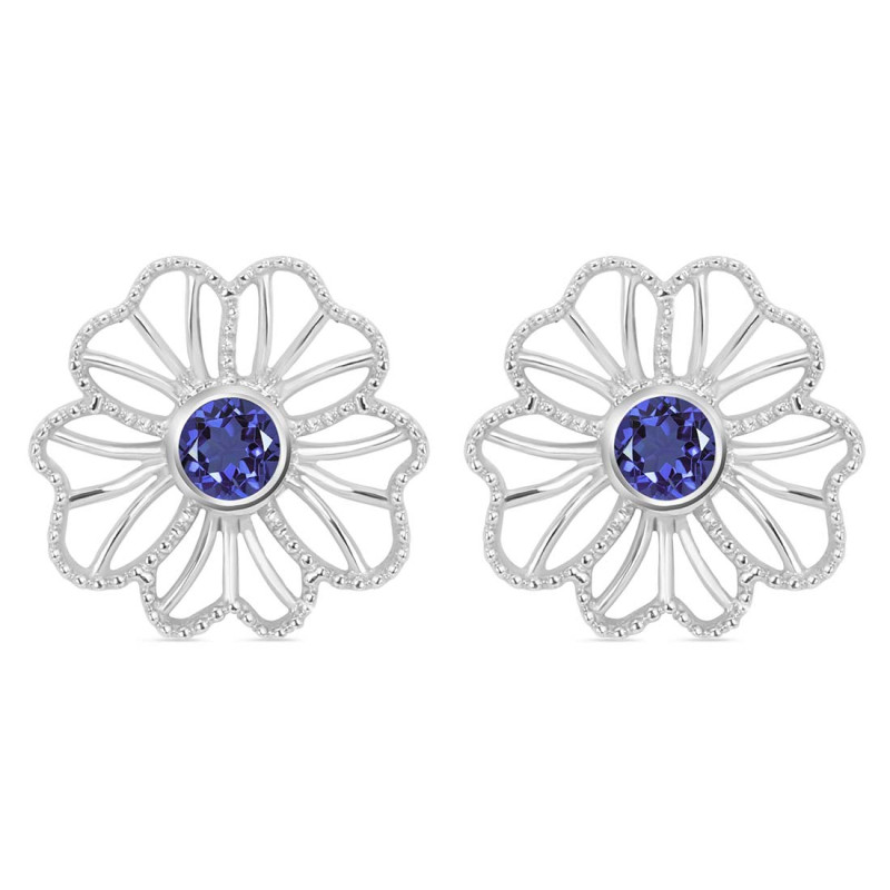 Iolite Stud Earring IOL-RDE-61.
