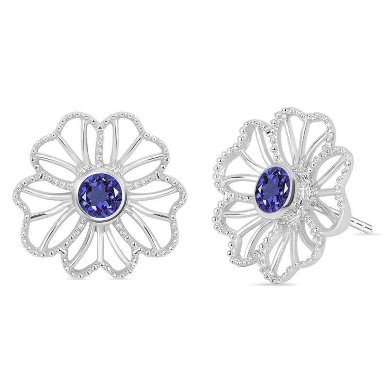 Iolite Stud Earring