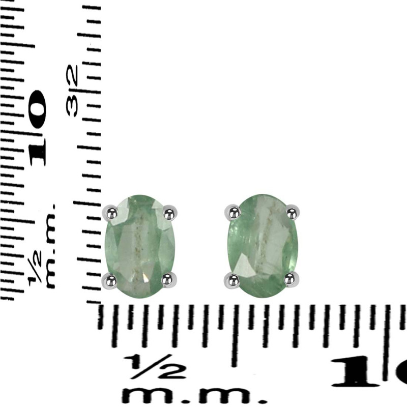 Kyanite (Green) Stud Earring KYN-RDE-1154-G.