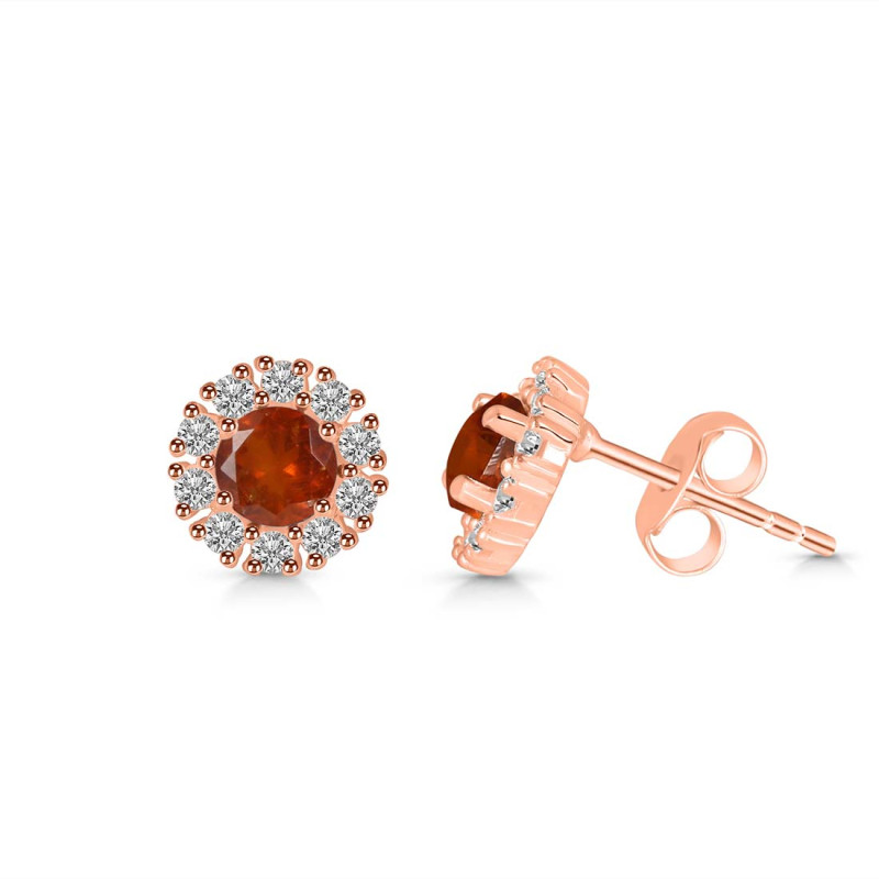 Kyanite (Orange) Stud Earring KYN-RDE-1268-O.