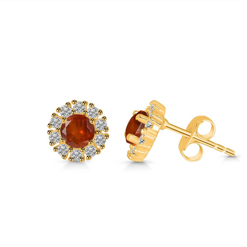 Kyanite (Orange) Stud Earring KYN-RDE-1268-O.