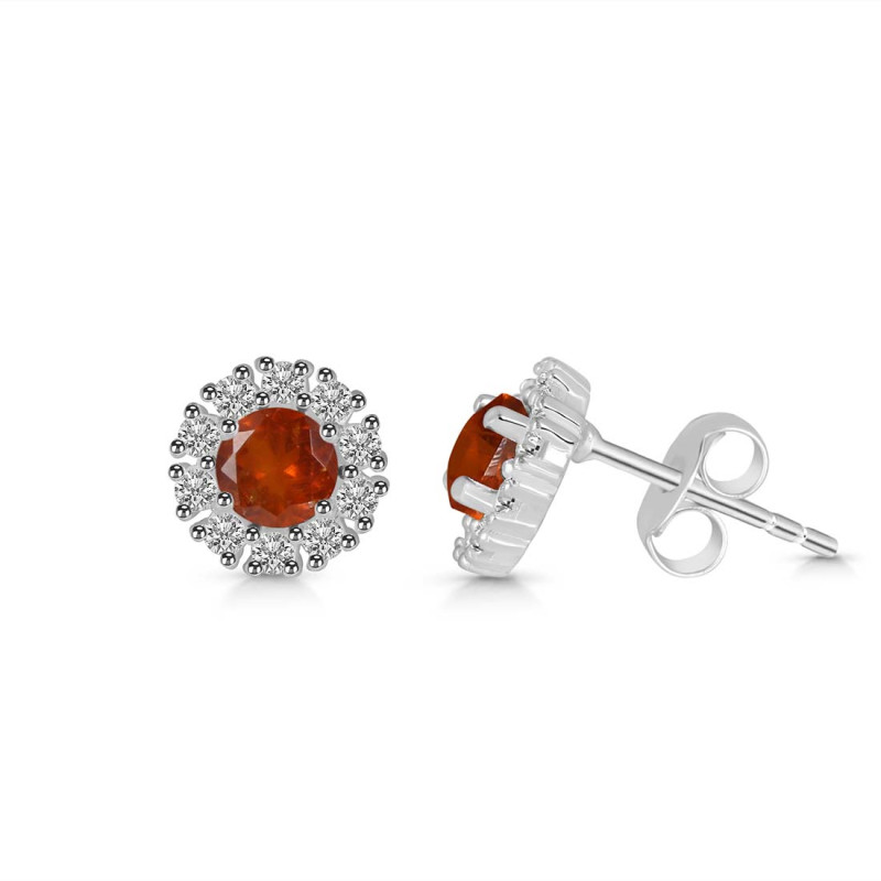 Kyanite (Orange) Stud Earring