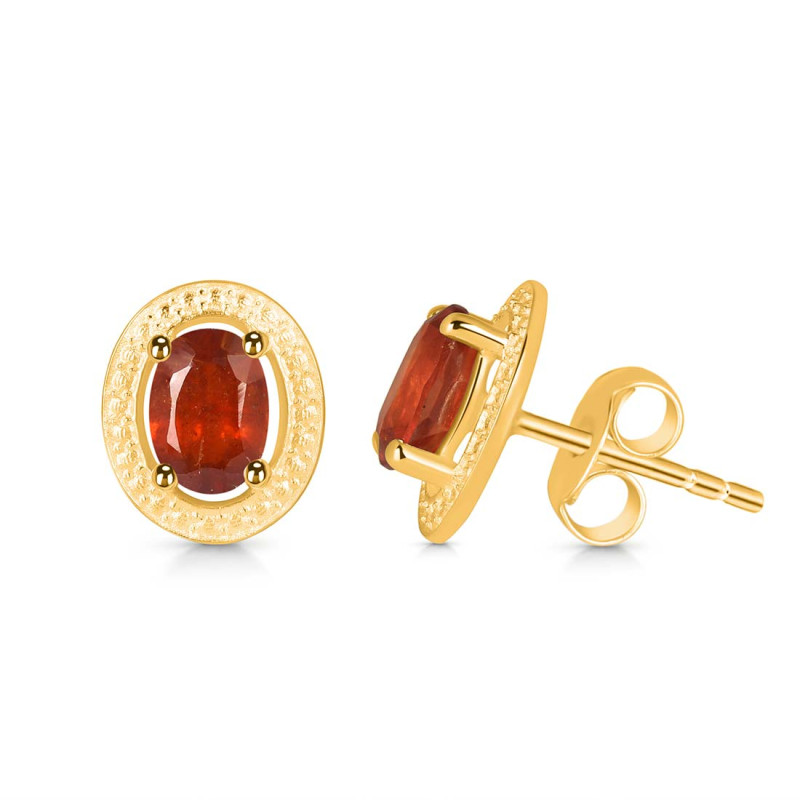 Kyanite (Orange) Stud Earring KYN-RDE-35-O.