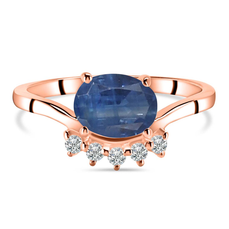 Kyanite & White Topaz Ring KYN-RDR-1681.