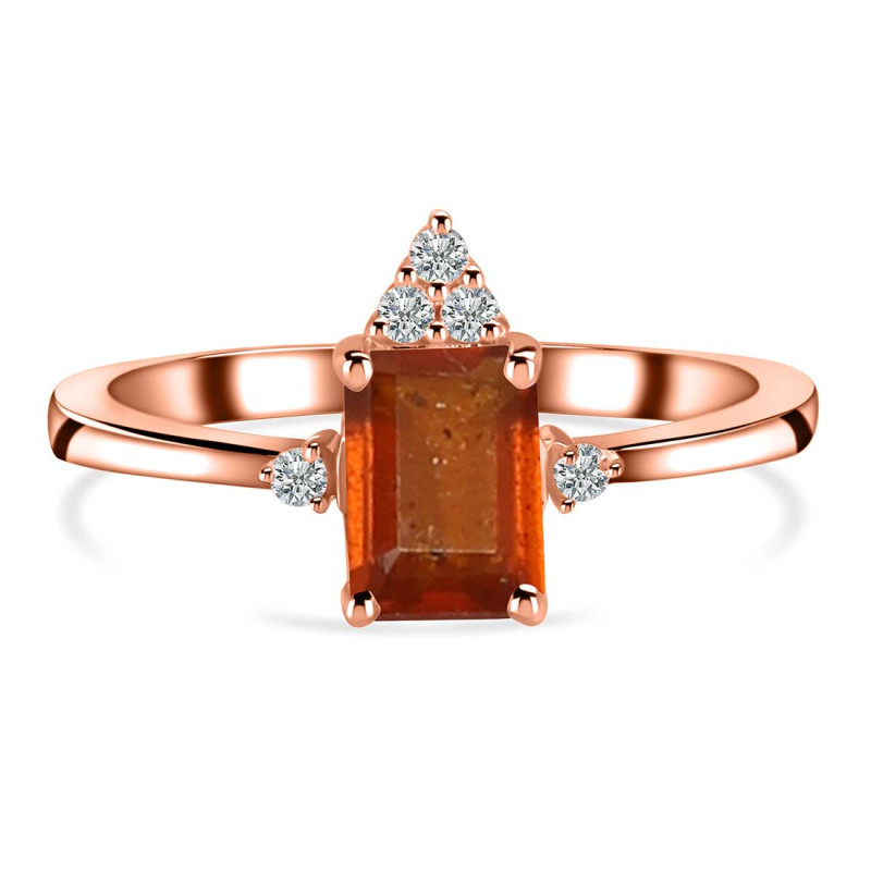 Kyanite (Orange) & White Topaz Ring KYN-RDR-2194-O.