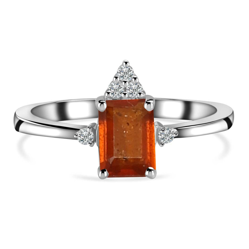 Kyanite (Orange) & White Topaz Ring KYN-RDR-2194-O.