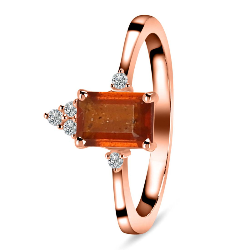 Kyanite (Orange) & White Topaz Ring KYN-RDR-2194-O.