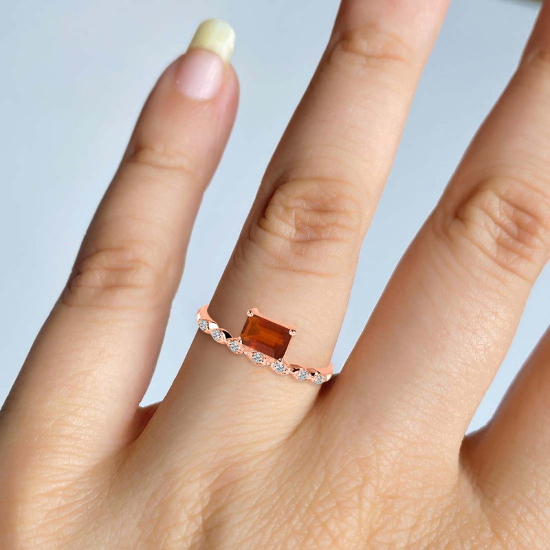 Kyanite (Orange) Ring KYN-RDR-2199-O.