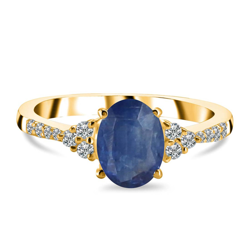 Kyanite & White Topaz Ring KYN-RDR-2219.