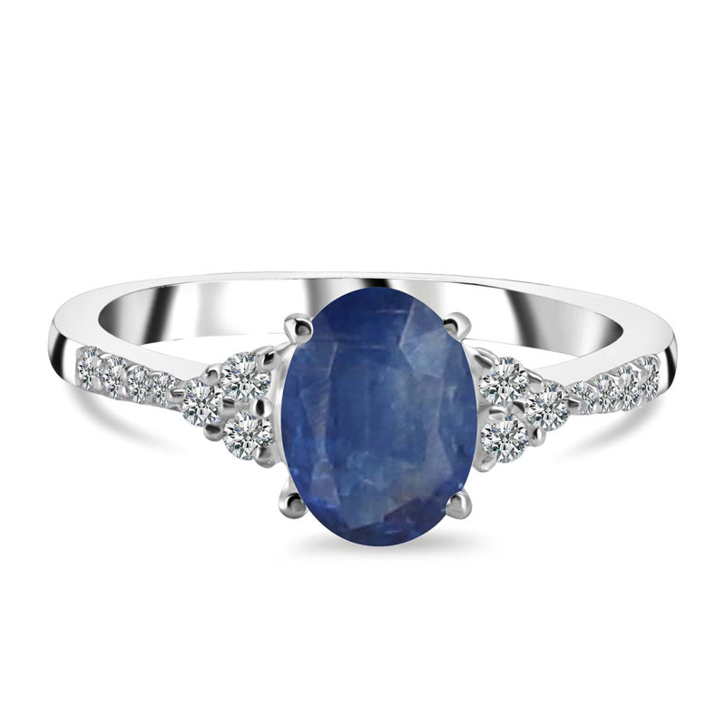 Kyanite & White Topaz Ring KYN-RDR-2219.