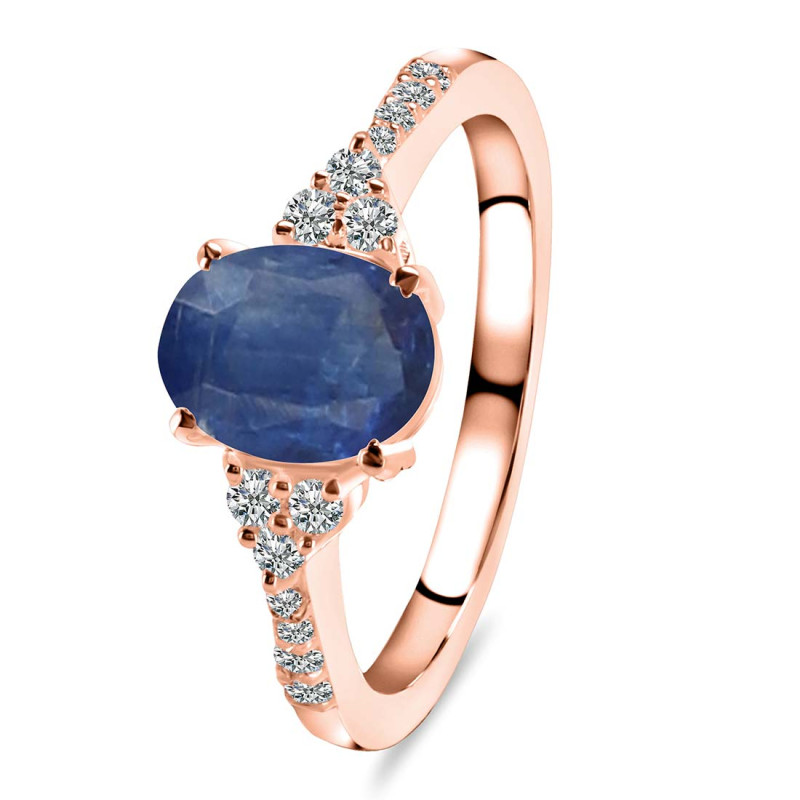 Kyanite & White Topaz Ring KYN-RDR-2219.