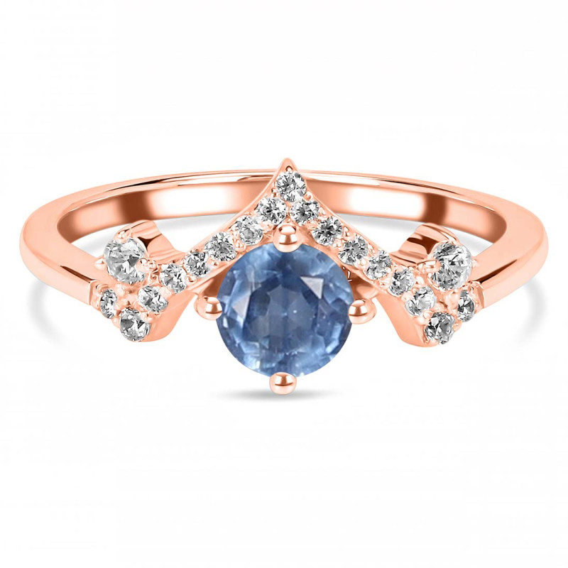 Kyanite & White Topaz Ring KYN-RDR-2296.