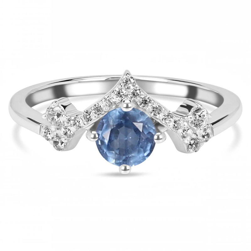 Kyanite & White Topaz Ring KYN-RDR-2296.