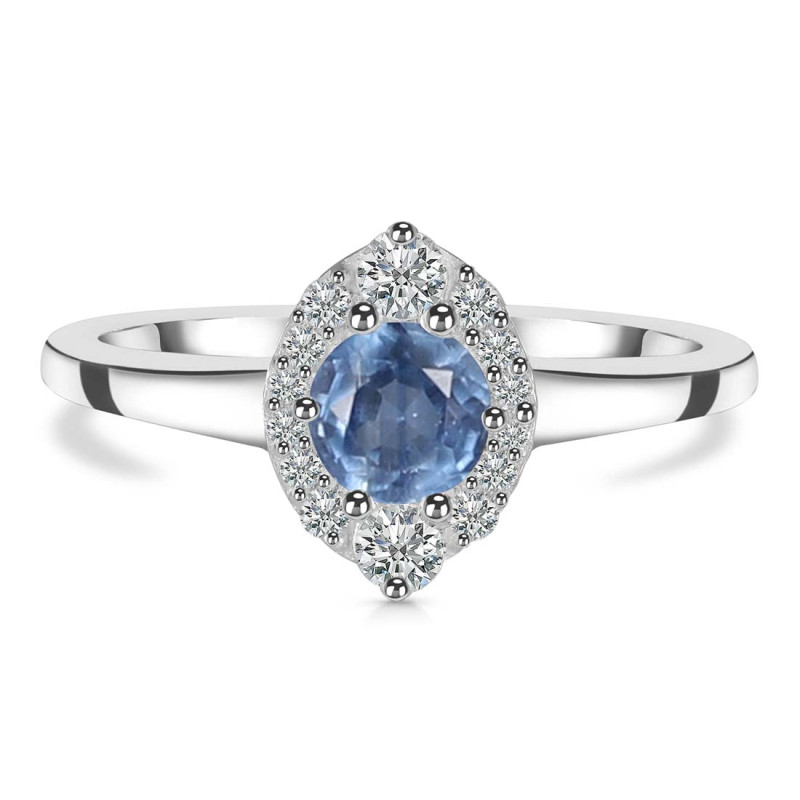 Kyanite & White Topaz Ring KYN-RDR-2504.