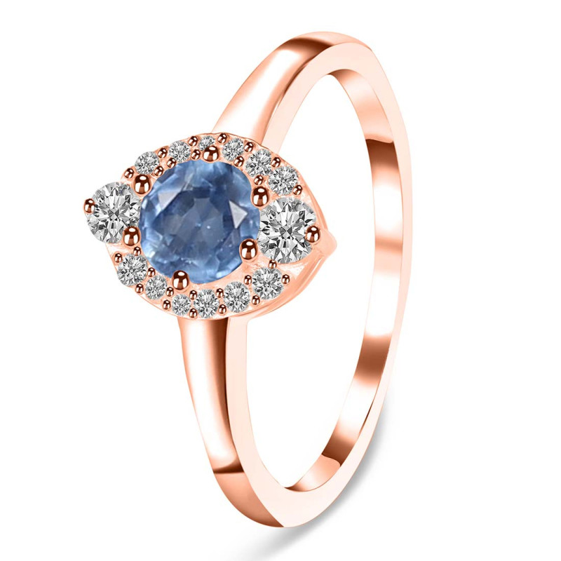 Kyanite & White Topaz Ring KYN-RDR-2504.