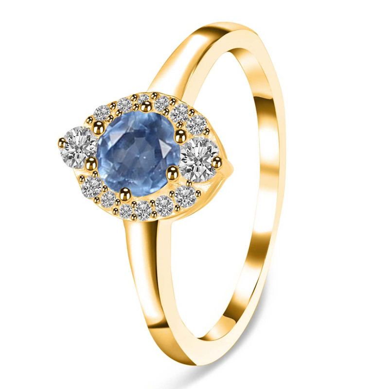 Kyanite & White Topaz Ring KYN-RDR-2504.
