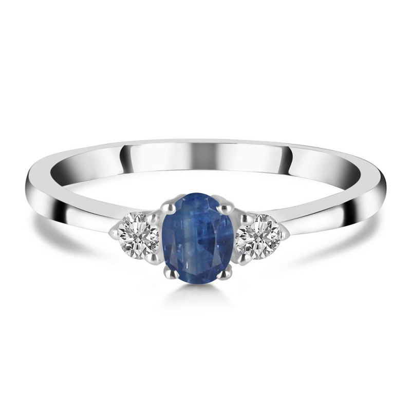 Kyanite & White Topaz Ring KYN-RDR-2542.