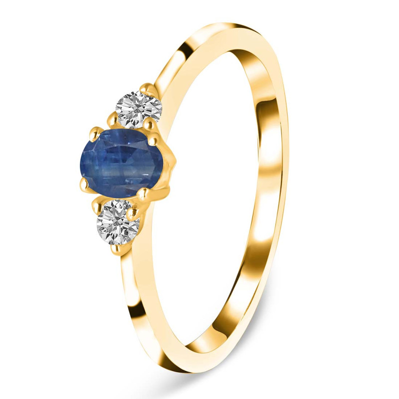 Kyanite & White Topaz Ring KYN-RDR-2542.