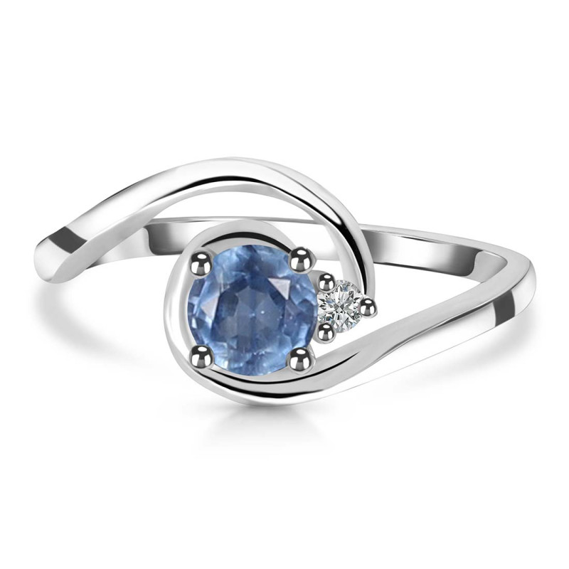 Kyanite & White Topaz Ring KYN-RDR-2622.